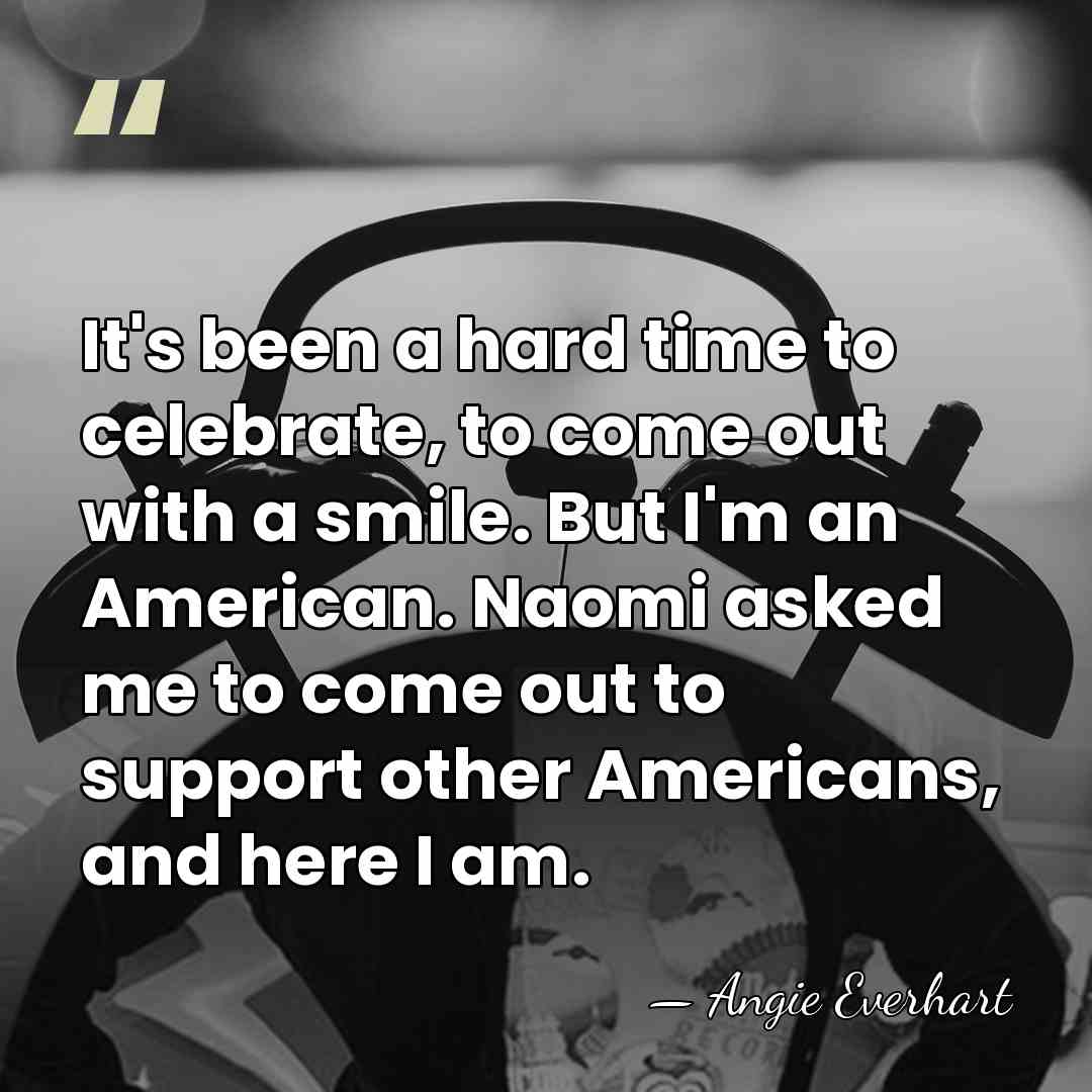It's been a hard time to celebrate, to come out with a&hellip; - Angie Everhart