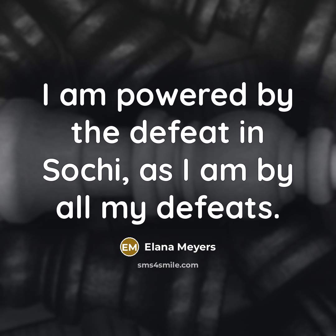 “I am powered by the defeat in Sochi, as I…” quote by Elana Meyers