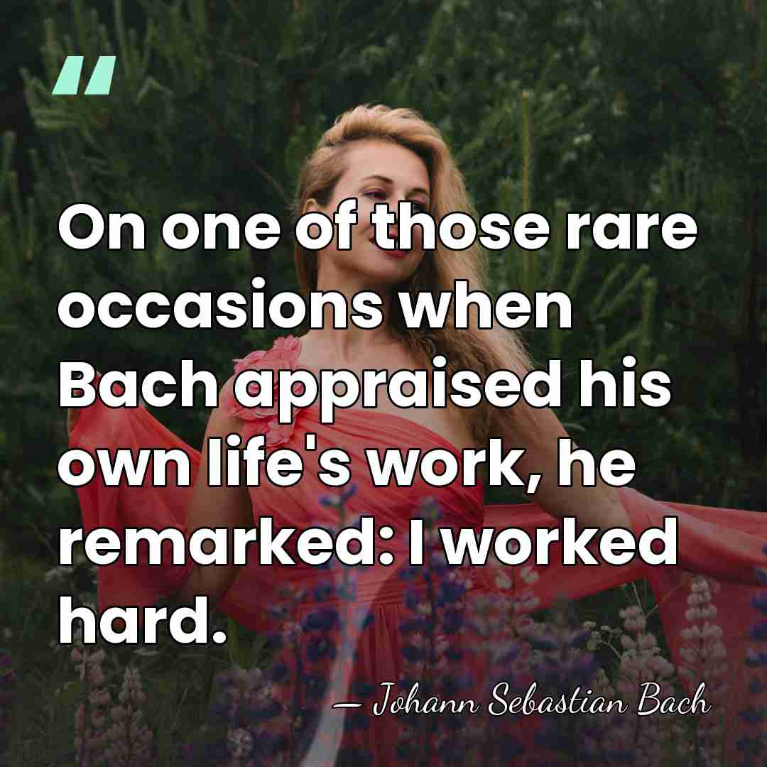 On one of those rare occasions when Bach appraised his own life's&hellip; - Johann Sebastian Bach