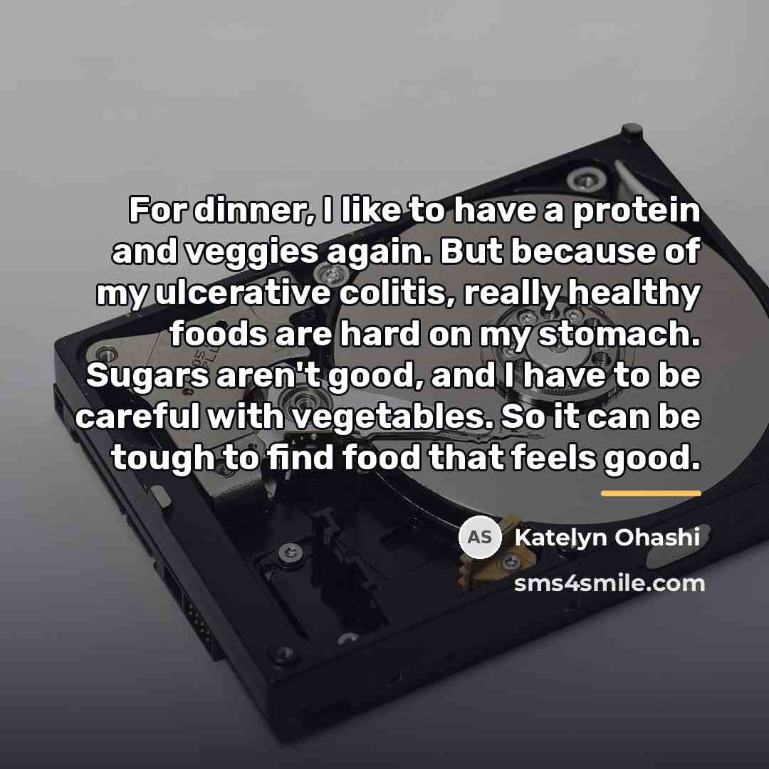 “For dinner, I like to have a protein and veggies…” quote by Katelyn Ohashi