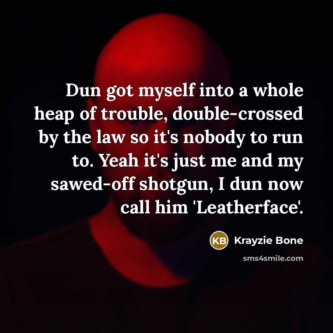 “Dun got myself into a whole heap of trouble, double-crossed…” quote by Krayzie Bone