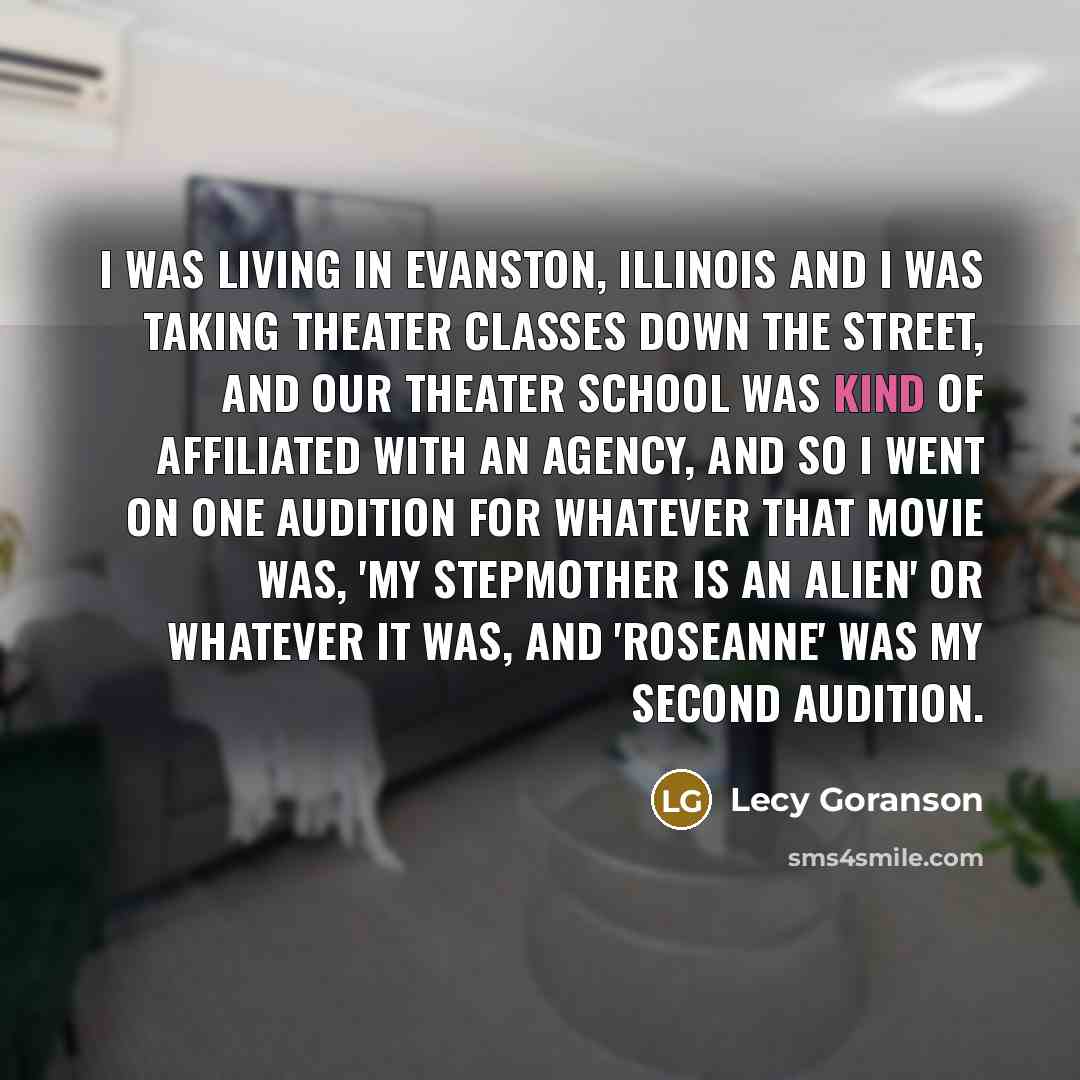 “I was living in Evanston, Illinois and I was taking…” quote by Lecy Goranson