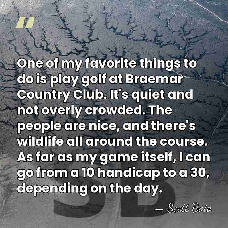 One of my favorite things to do is play golf at Braemar&hellip; - Scott Baio