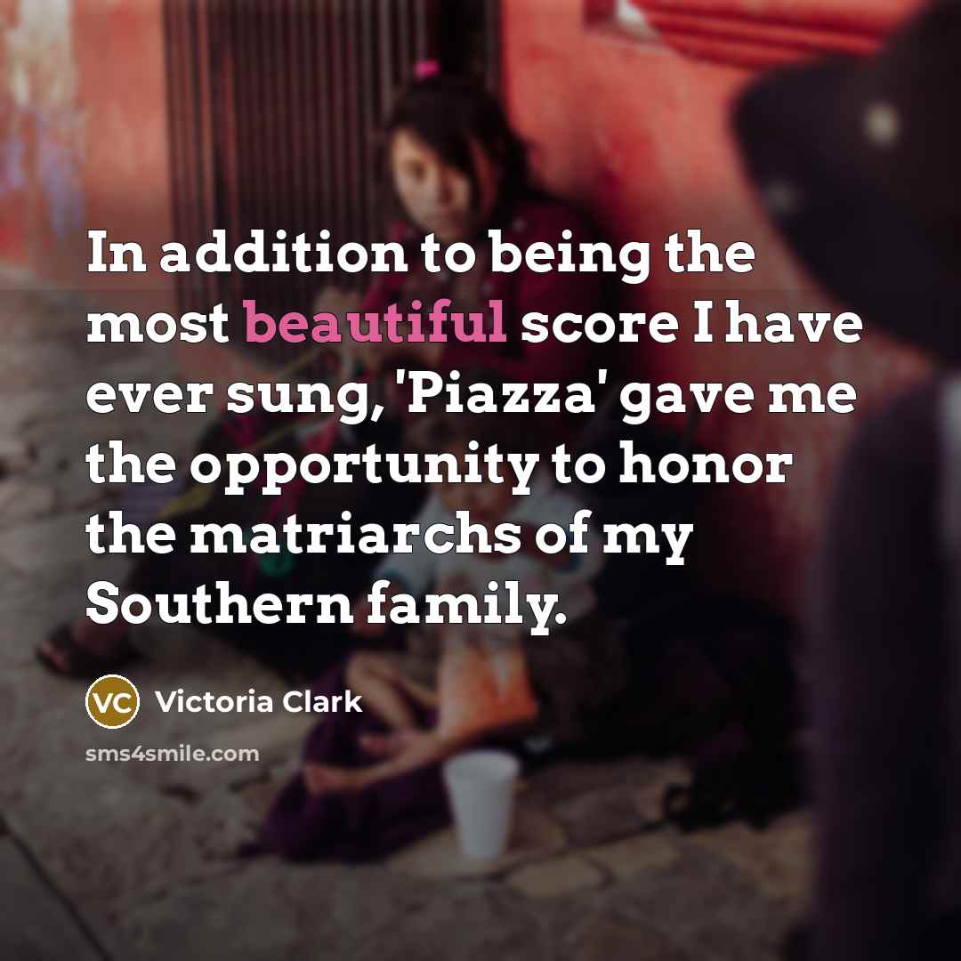 “In addition to being the most beautiful score I have…” quote by Victoria Clark