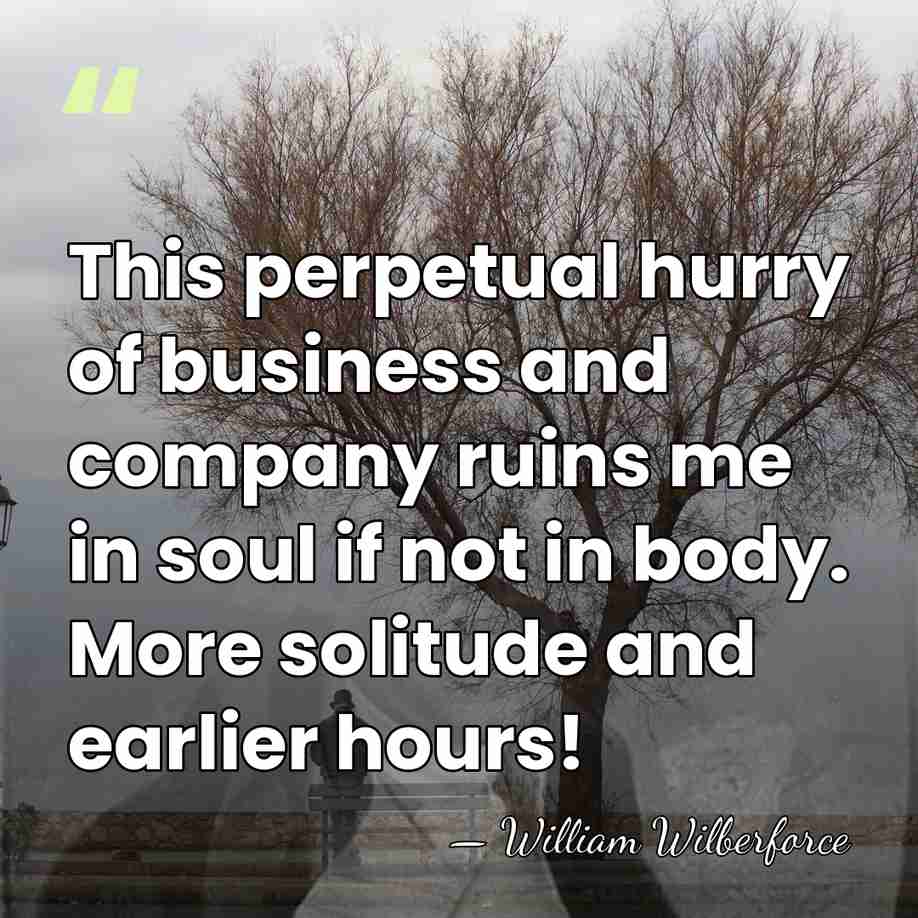 This perpetual hurry of business and company ruins me in soul if&hellip; - William Wilberforce