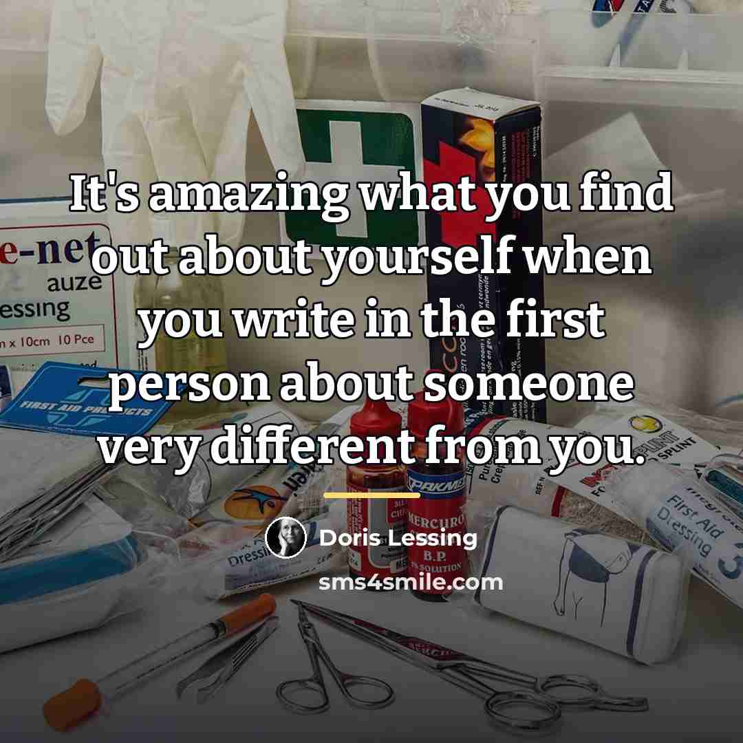 “It's amazing what you find out about yourself when you…” quote by Doris Lessing