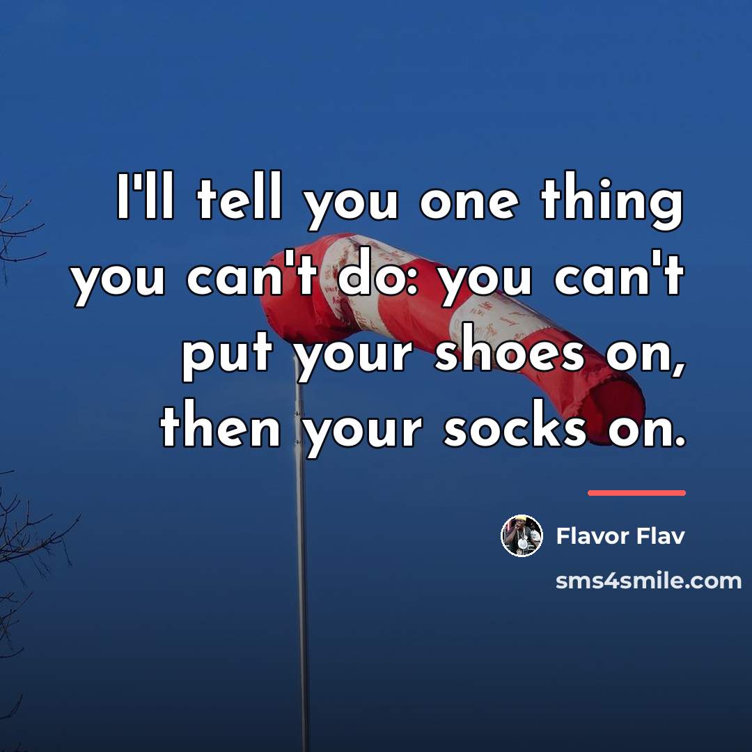 “I'll tell you one thing you can't do: you can't…” quote by Flavor Flav