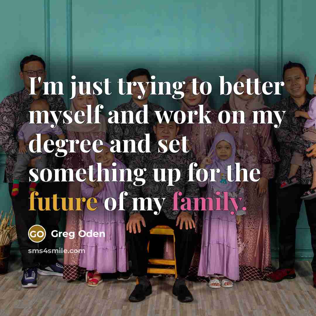 “I'm just trying to better myself and work on my…” quote by Greg Oden