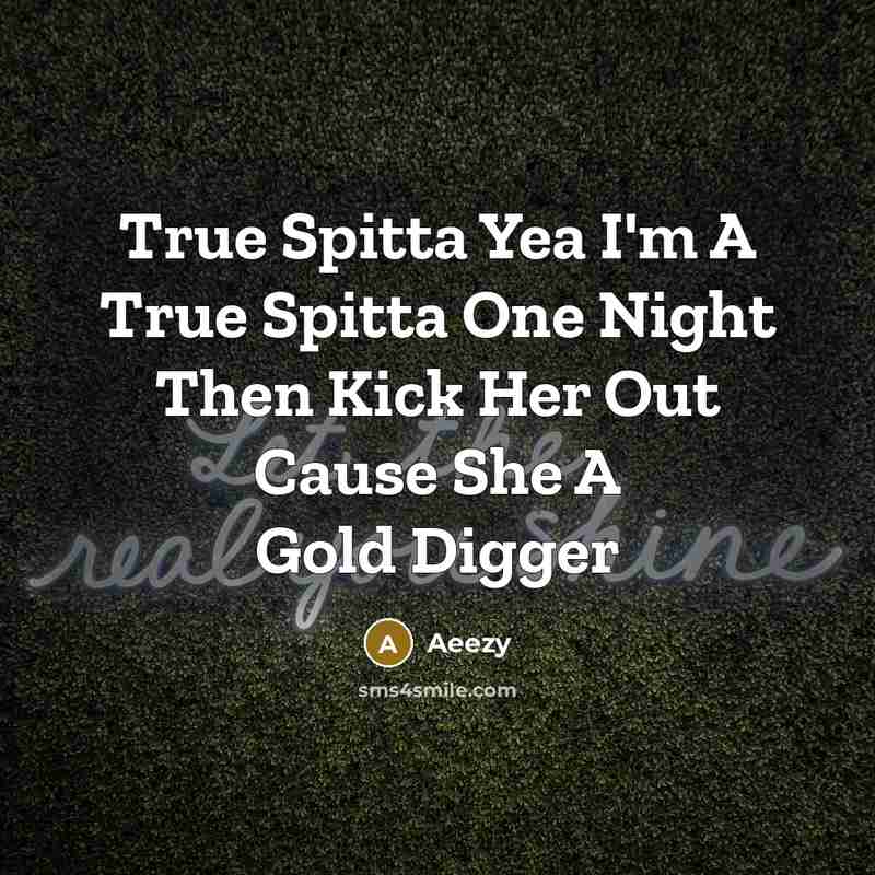 “True Spitta Yea I'm A True Spitta One Night Then…” quote by Aeezy
