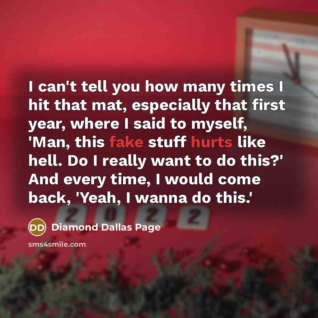 “I can't tell you how many times I hit that…” quote by Diamond Dallas Page