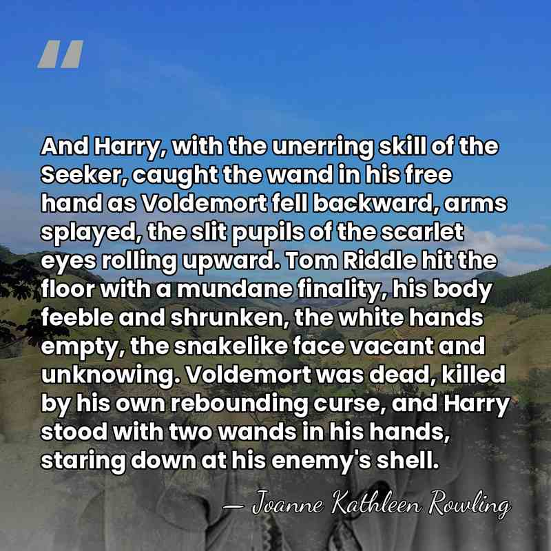 And Harry, with the unerring skill of the Seeker, caught the wand&hellip; - Joanne Kathleen Rowling