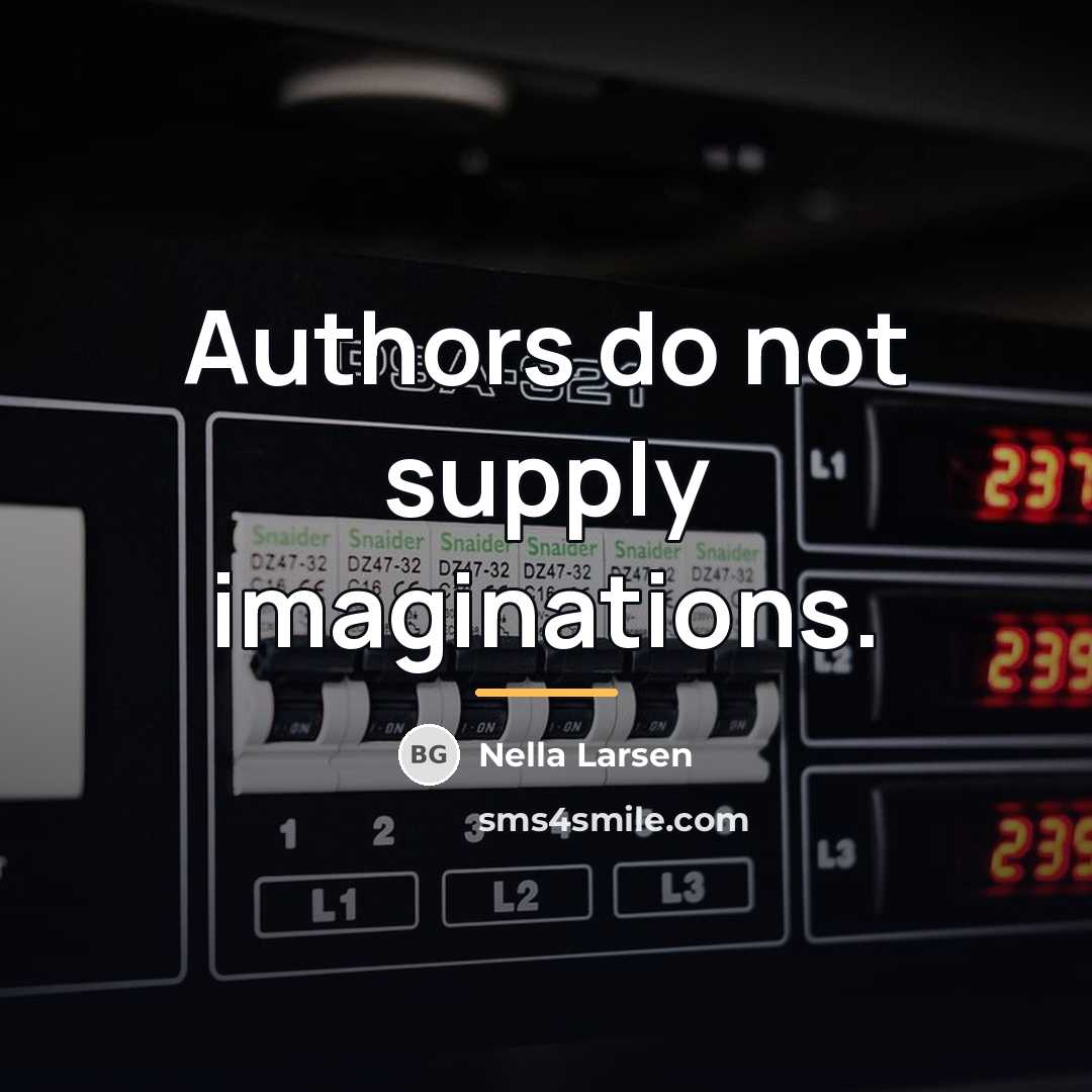 “Authors do not supply imaginations.…” quote by Nella Larsen