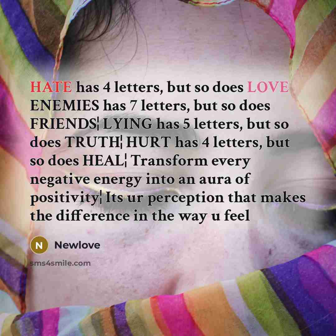 “HATE has 4 letters, but so does LOVE ENEMIES has…” quote by Newlove