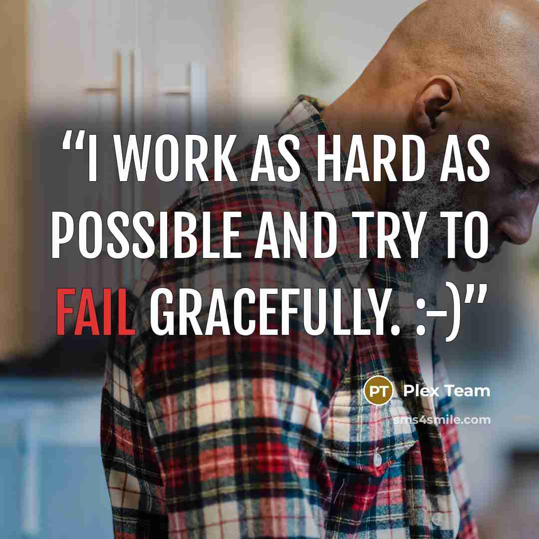 “I work as hard as possible and try to fail gracefully. :-)” quote by Plex Team
