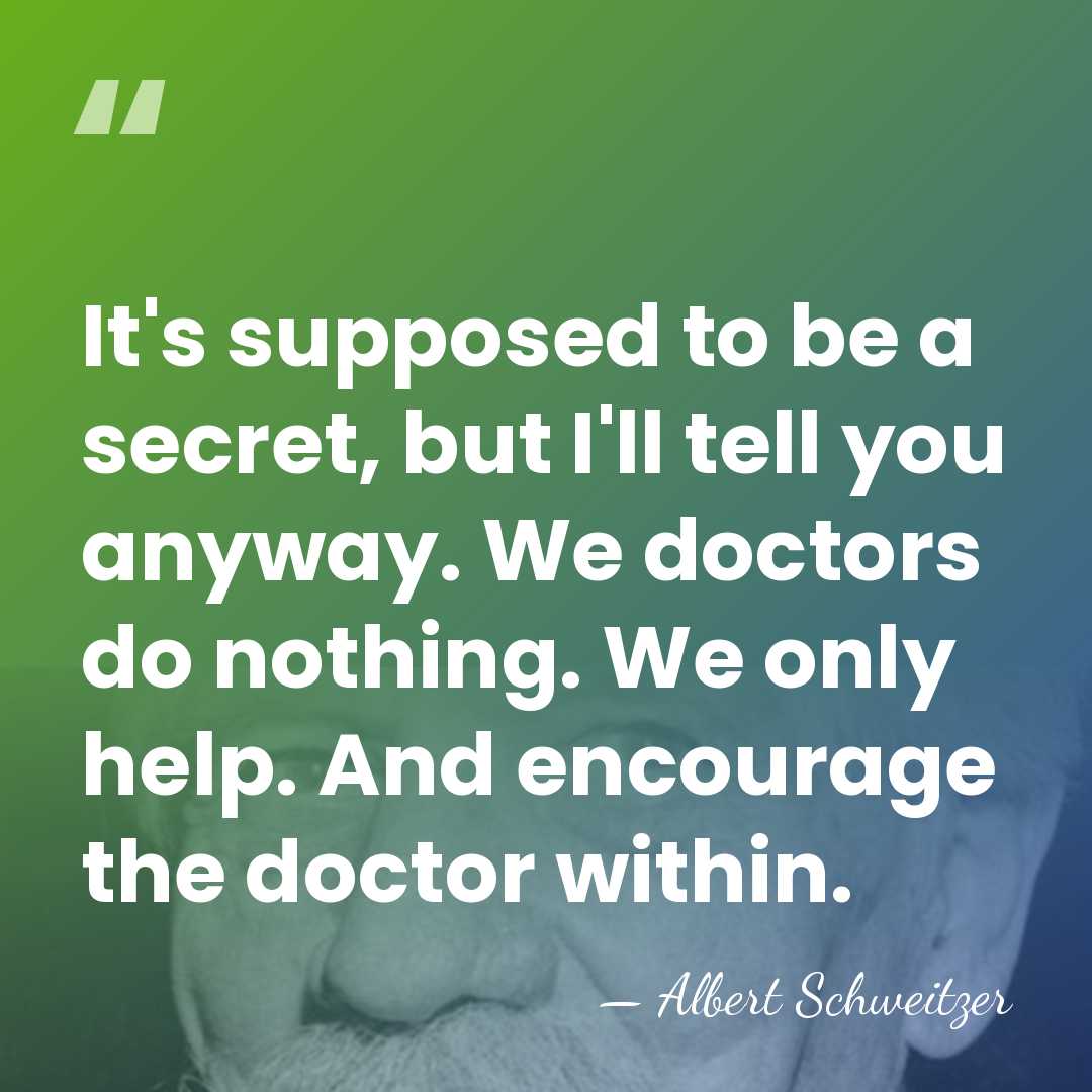It's supposed to be a secret, but I'll tell you anyway. We&hellip; - Albert Schweitzer