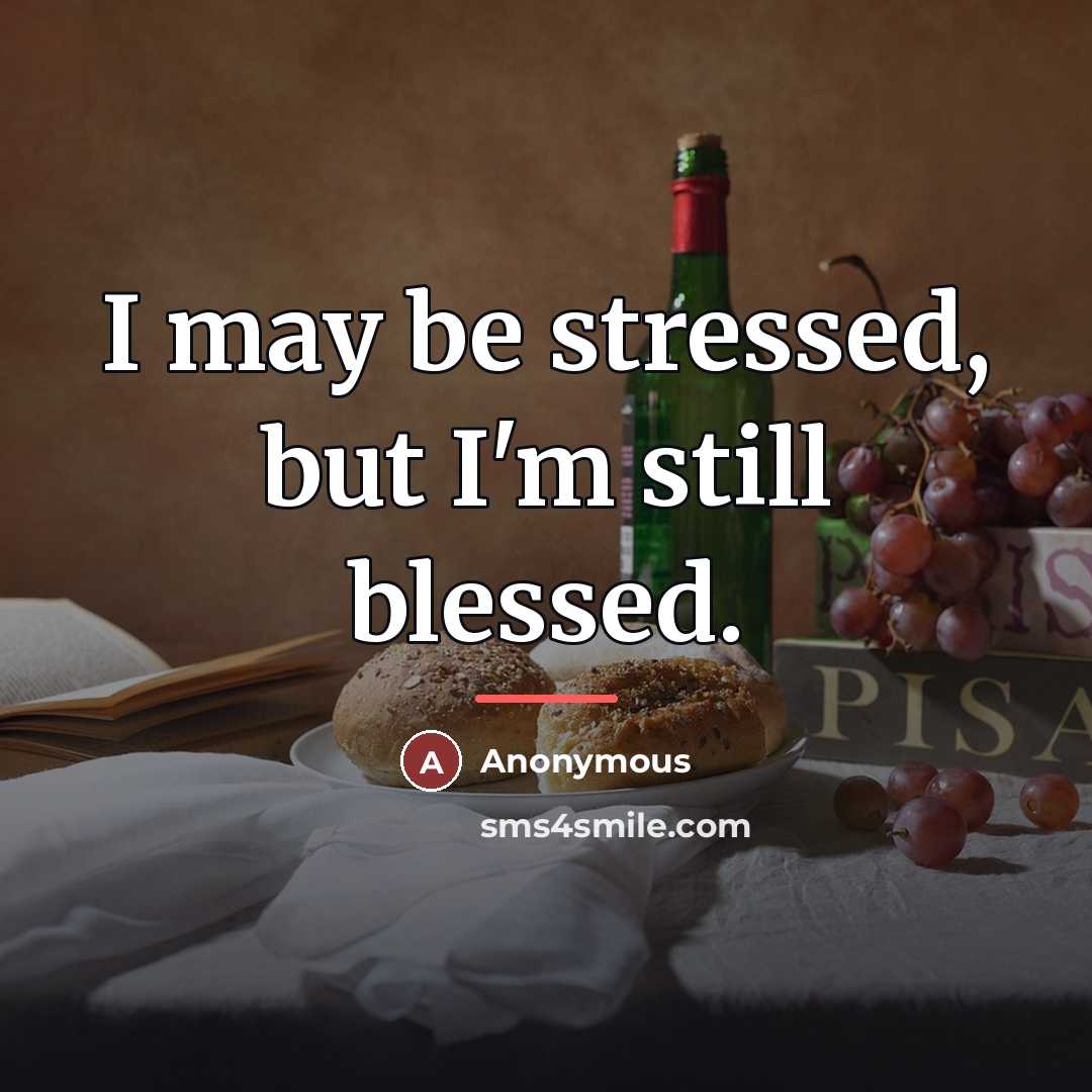 “I may be stressed, but I'm still blessed.…” quote by Anonymous