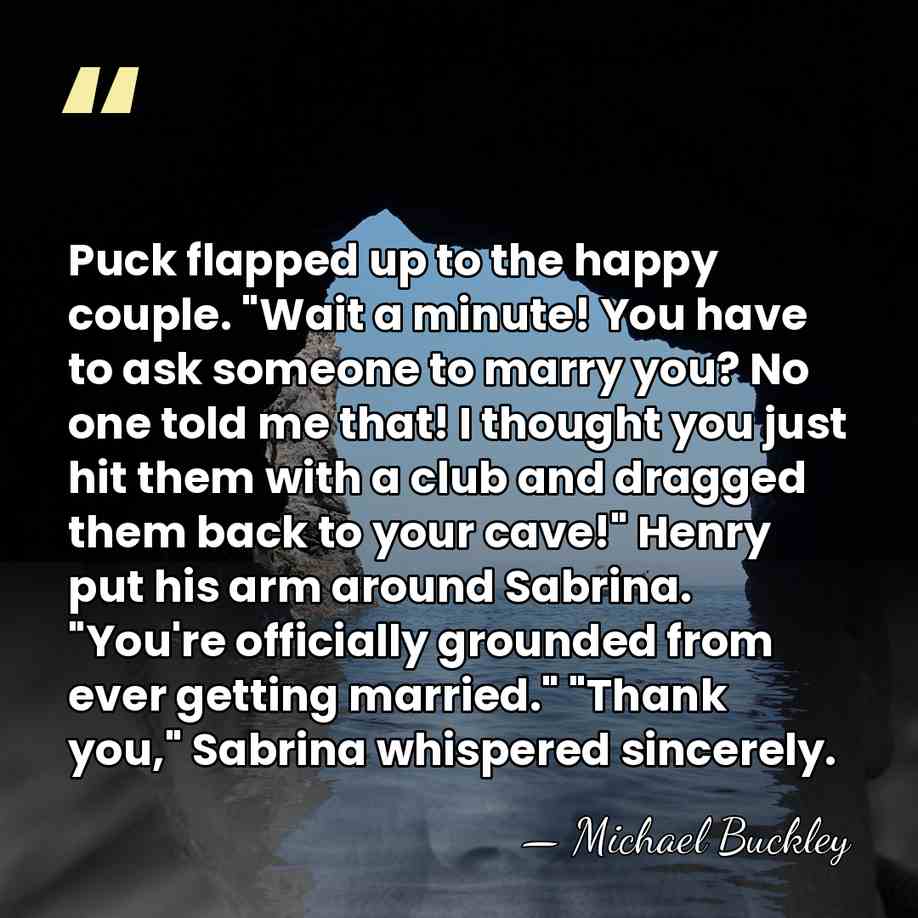 Puck flapped up to the happy couple. "Wait a minute! You have&hellip; - Michael Buckley