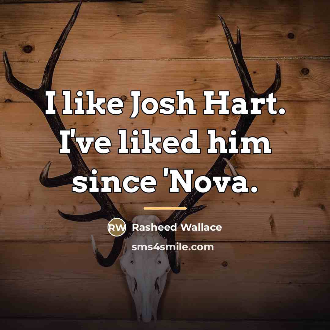 “I like Josh Hart. I've liked him since 'Nova.…” quote by Rasheed Wallace