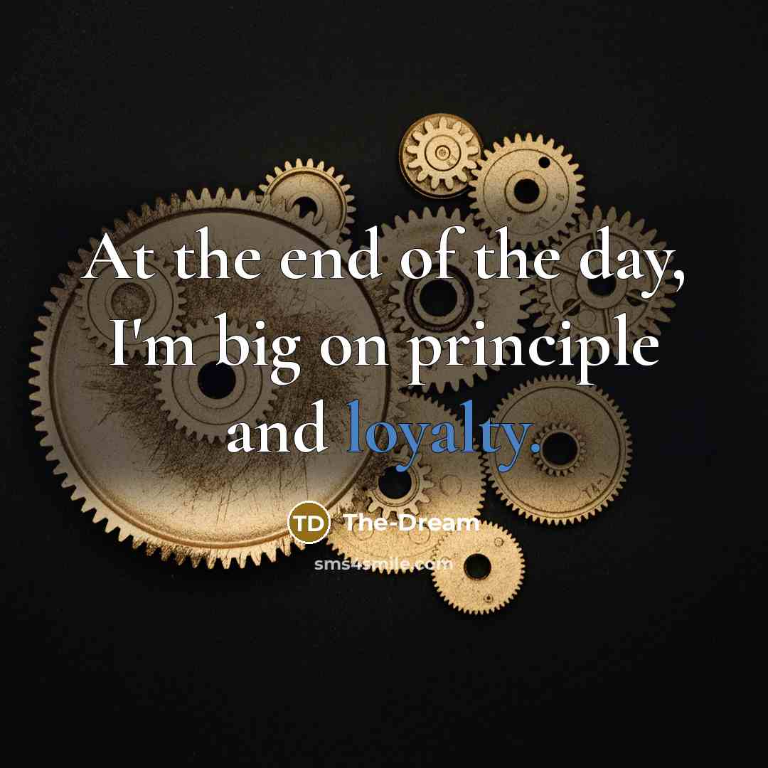 “At the end of the day, I'm big on principle…” quote by The-Dream