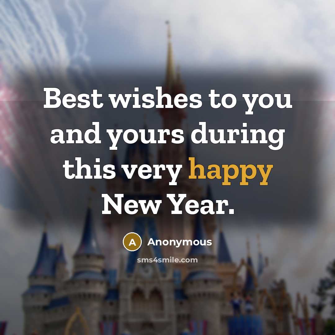 “Best wishes to you and yours during this very happy New Year.” quote by Anonymous