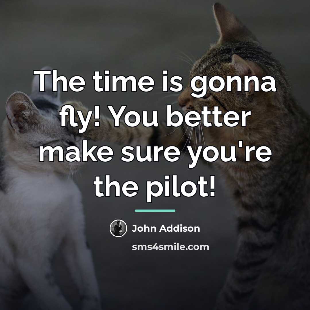 “The time is gonna fly! You better make sure you're…” quote by John Addison