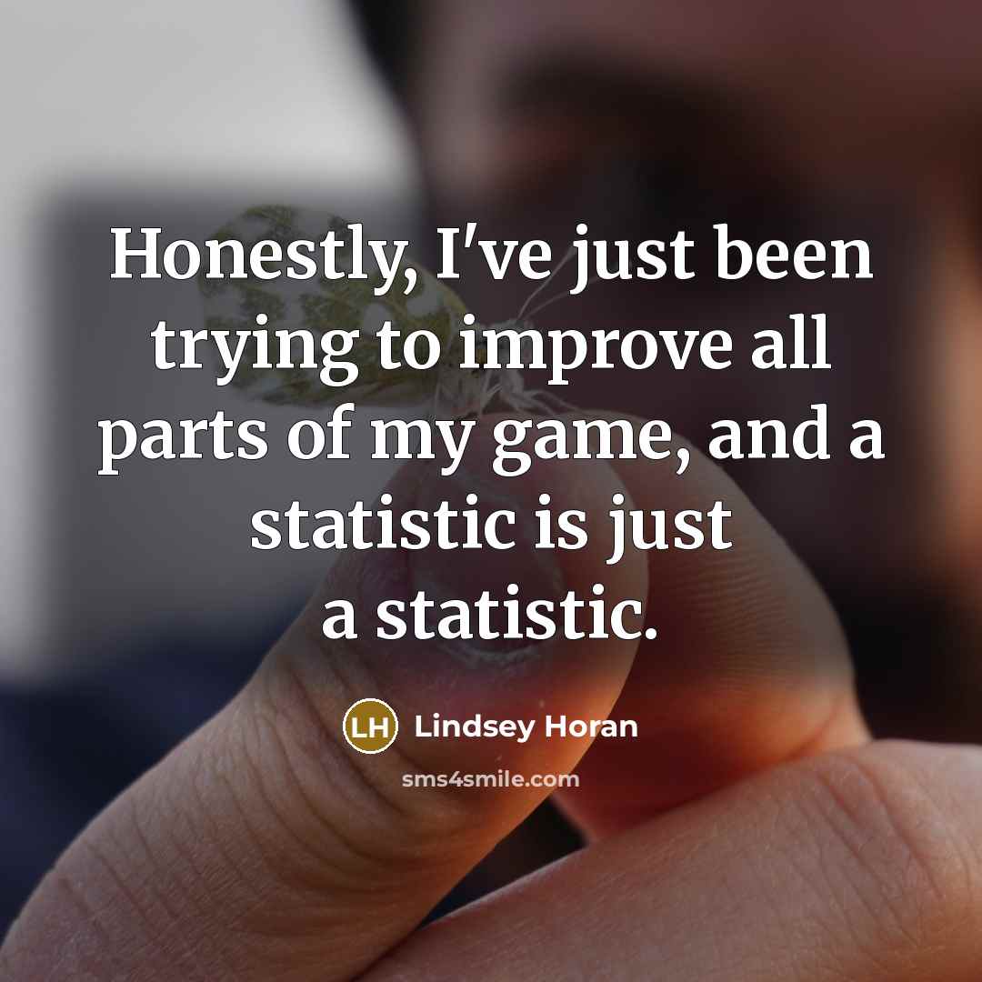 “Honestly, I've just been trying to improve all parts of…” quote by Lindsey Horan