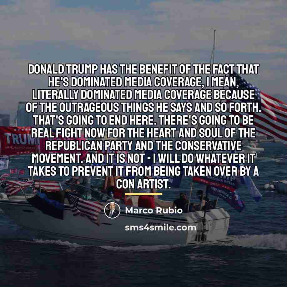 “Donald Trump has the benefit of the fact that he's…” quote by Marco Rubio