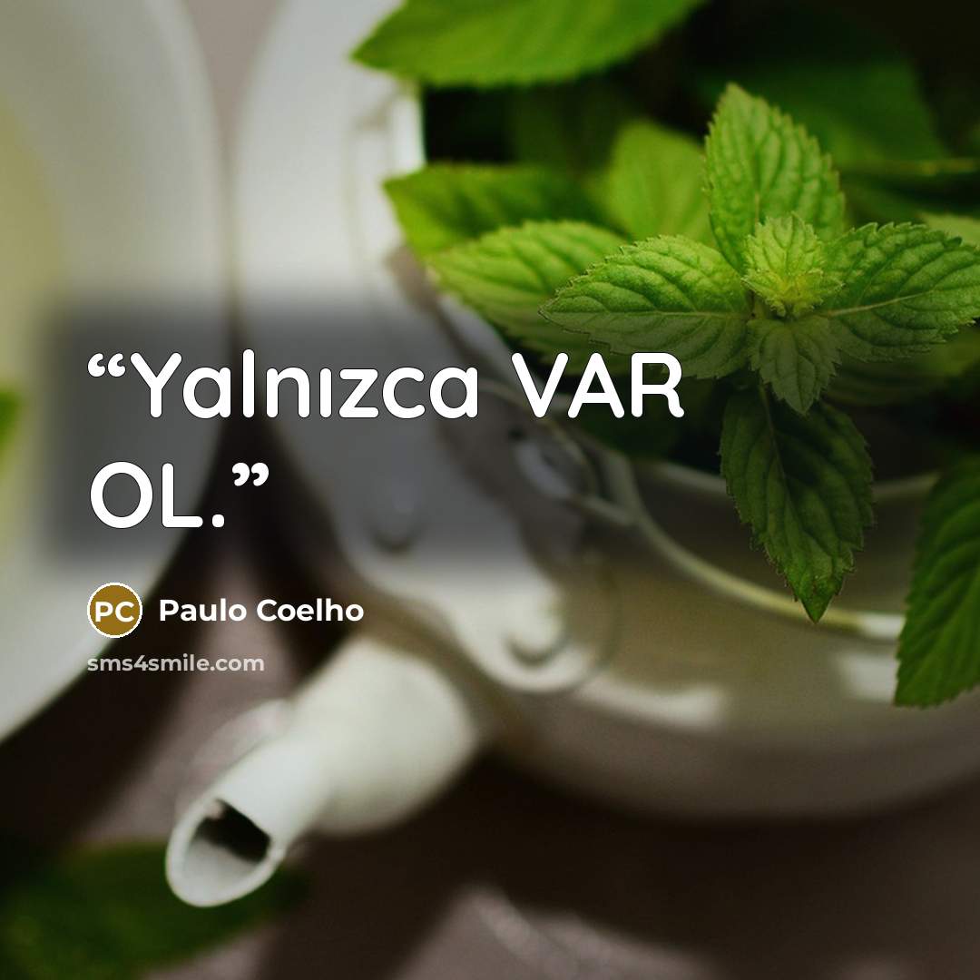 “Yalnızca VAR OL.” quote by Paulo Coelho