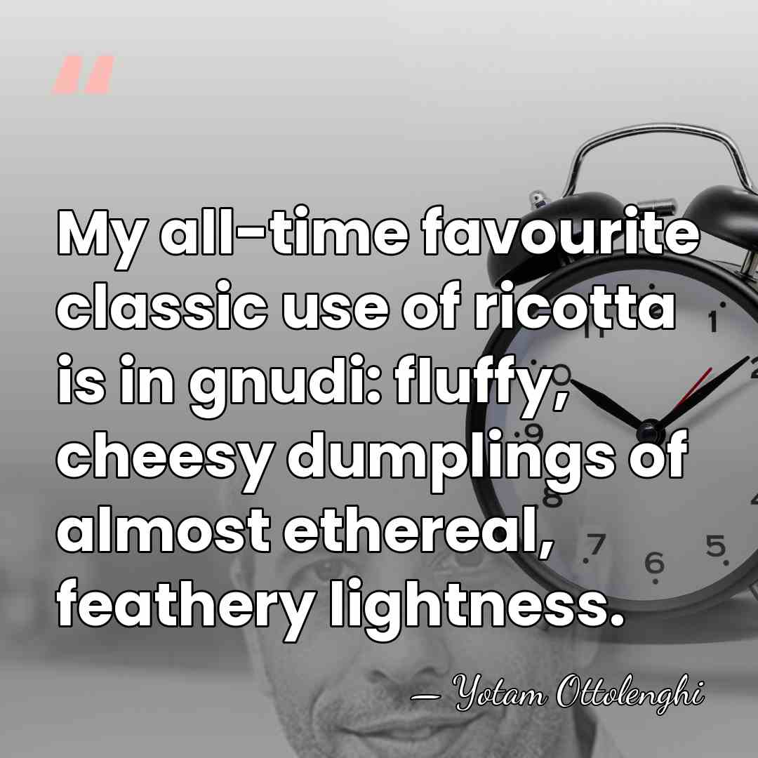 My all-time favourite classic use of ricotta is in gnudi: fluffy, cheesy&hellip; - Yotam Ottolenghi