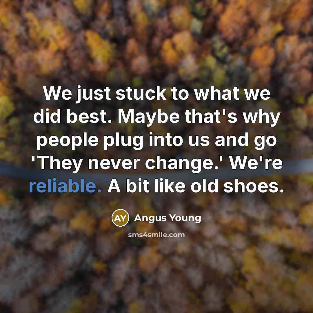 “We just stuck to what we did best. Maybe that's…” quote by Angus Young
