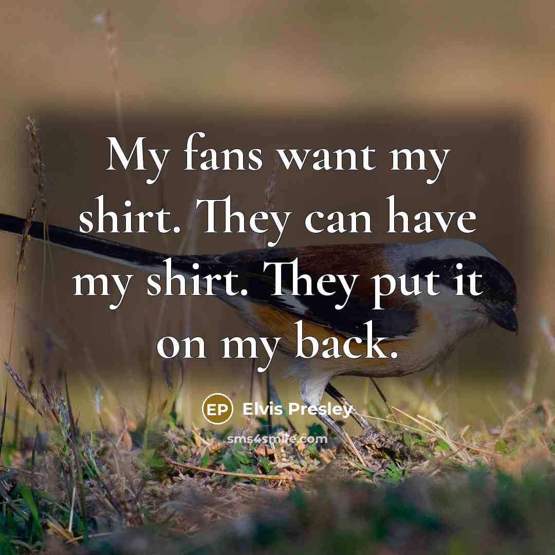 “My fans want my shirt. They can have my shirt.…” quote by Elvis Presley