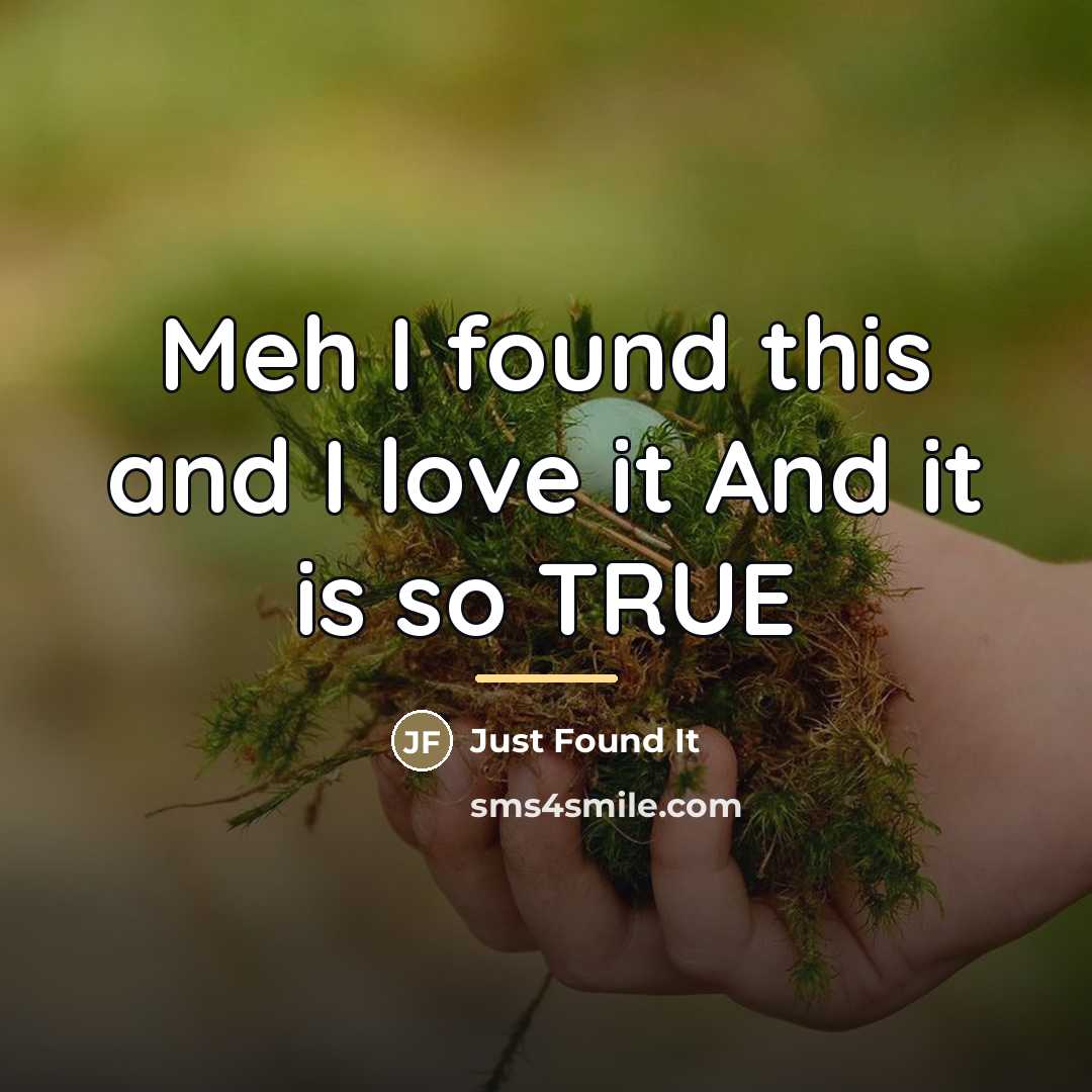 “Meh I found this and I love it And it…” quote by Just Found It