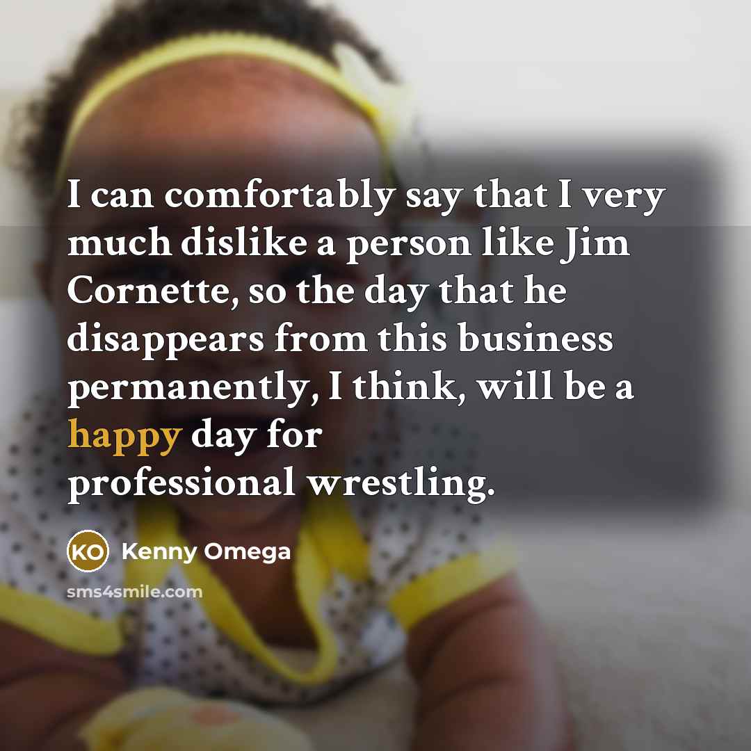 “I can comfortably say that I very much dislike a…” quote by Kenny Omega
