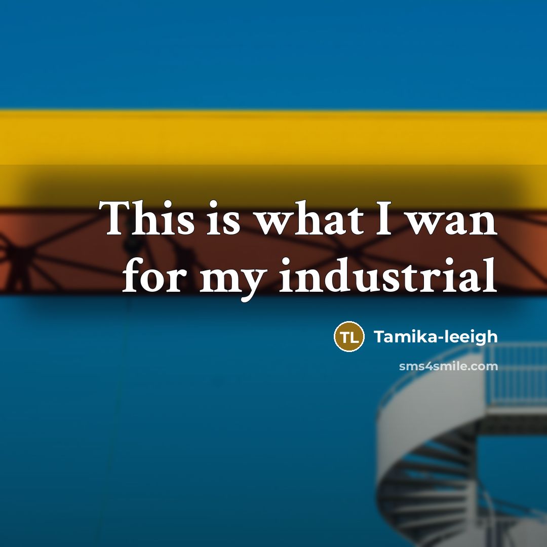 “This is what I wan for my industrial…” quote by Tamika-leeigh