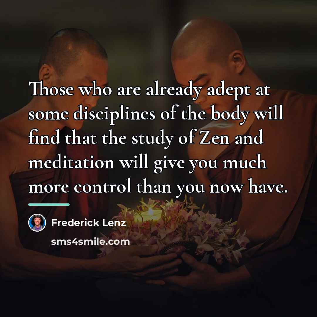 “Those who are already adept at some disciplines of the…” quote by Frederick Lenz