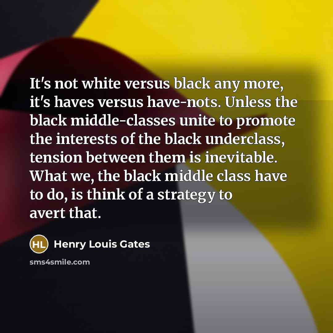 “It's not white versus black any more, it's haves versus…” quote by Henry Louis Gates