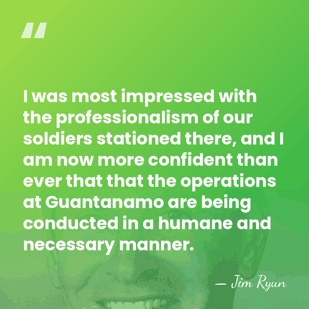 I was most impressed with the professionalism of our soldiers stationed there,&hellip; - Jim Ryun