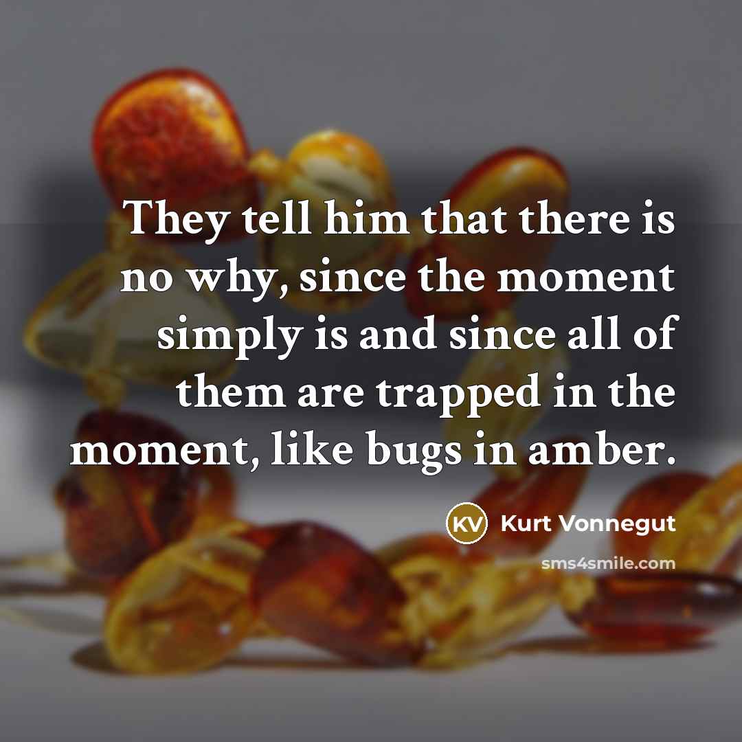 “They tell him that there is no why, since the…” quote by Kurt Vonnegut