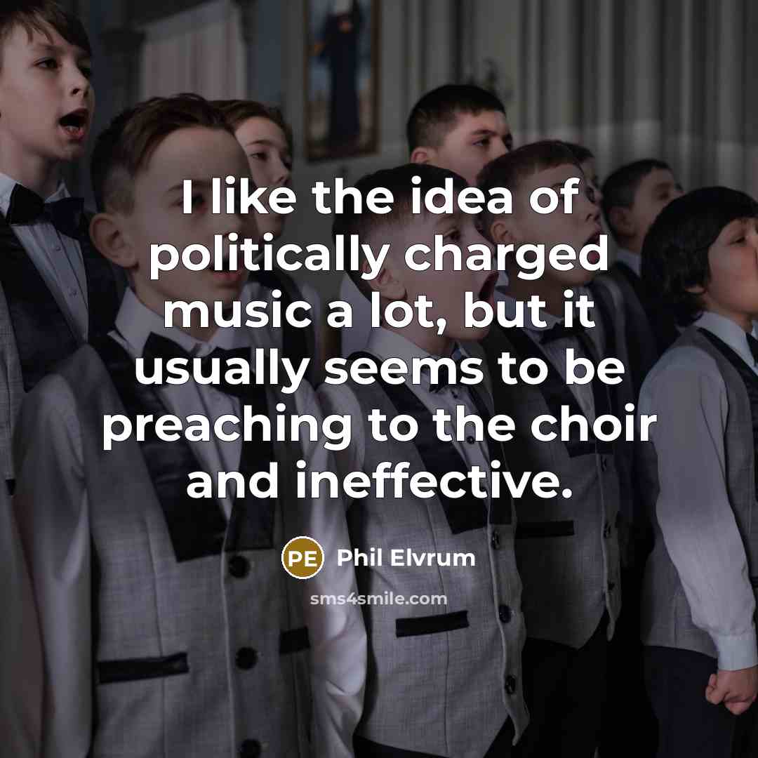 “I like the idea of politically charged music a lot,…” quote by Phil Elvrum