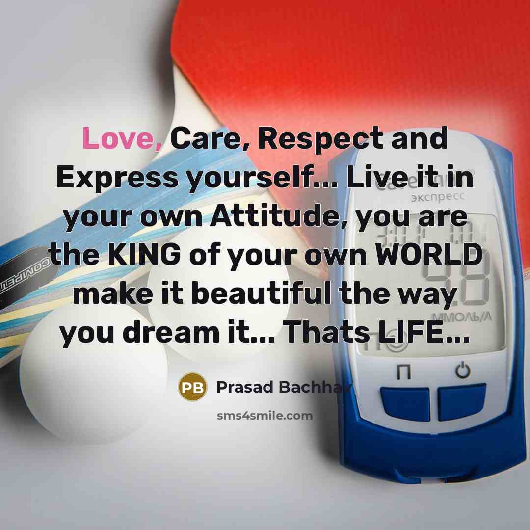 “Love, Care, Respect and Express yourself... Live it in your…” quote by Prasad Bachhav