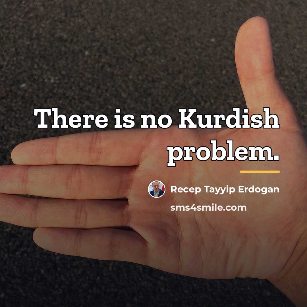 “There is no Kurdish problem.…” quote by Recep Tayyip Erdogan