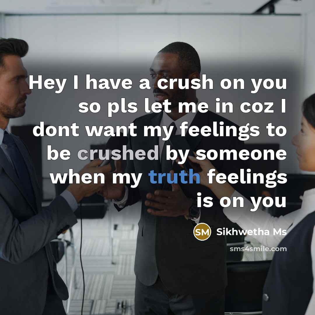 “Hey I have a crush on you so pls let…” quote by Sikhwetha Ms