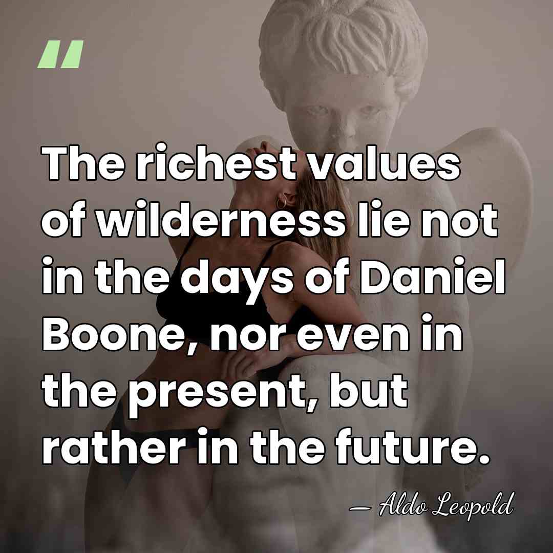 The richest values of wilderness lie not in the days of Daniel&hellip; - Aldo Leopold