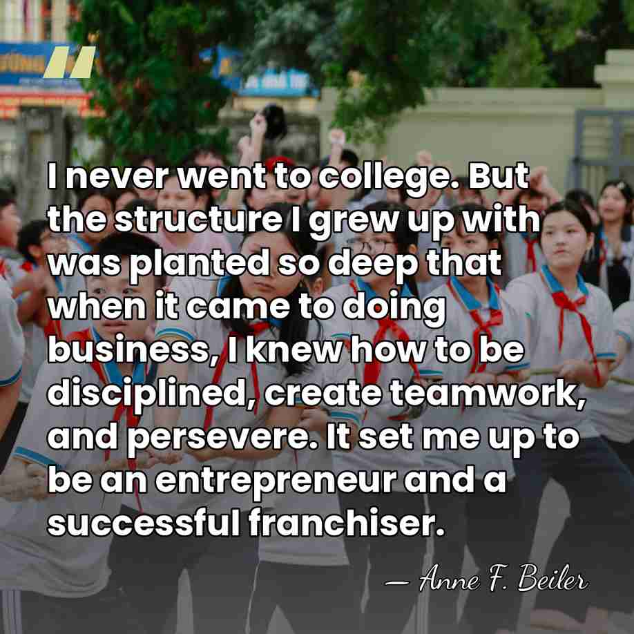 I never went to college. But the structure I grew up with&hellip; - Anne F. Beiler