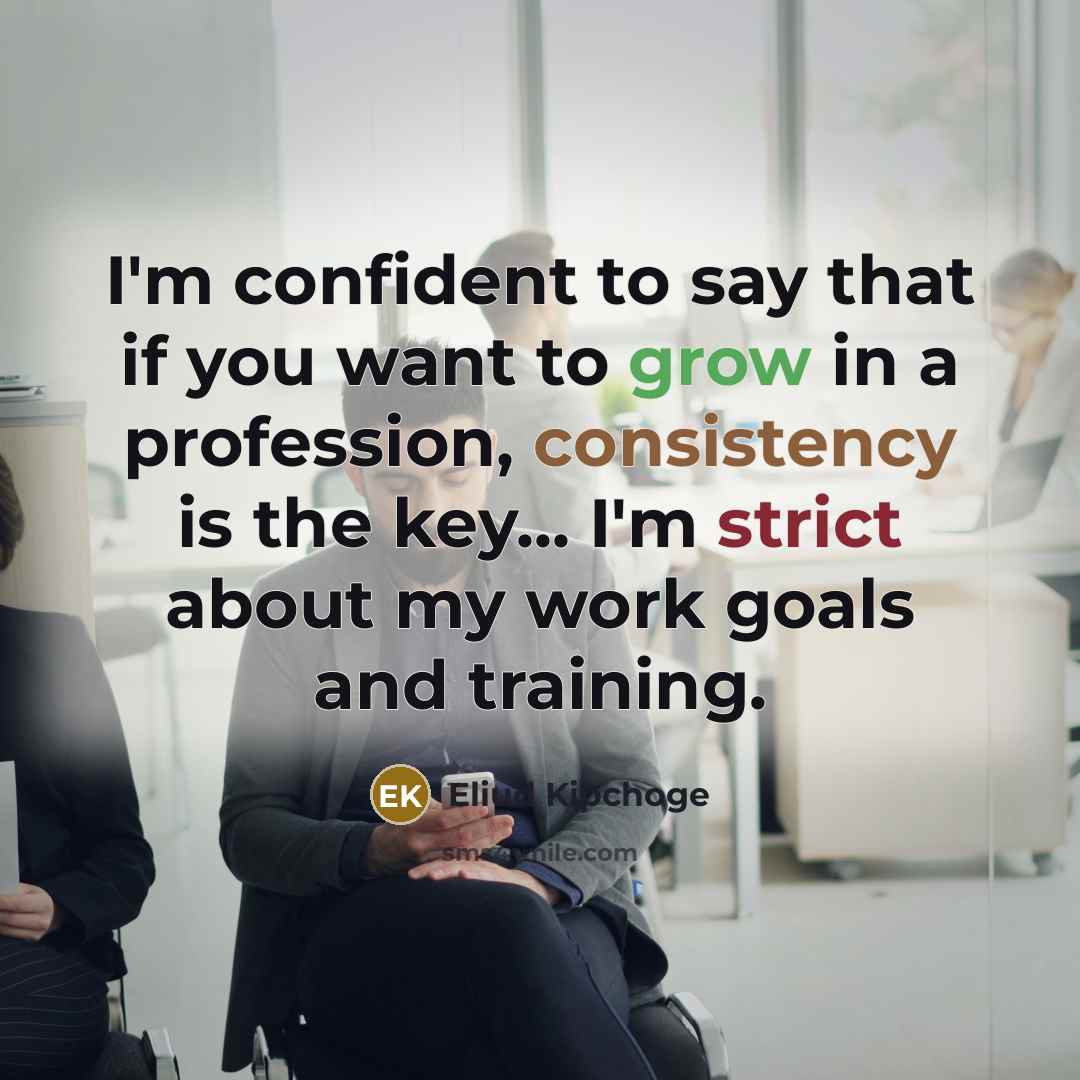 “I'm confident to say that if you want to grow…” quote by Eliud Kipchoge