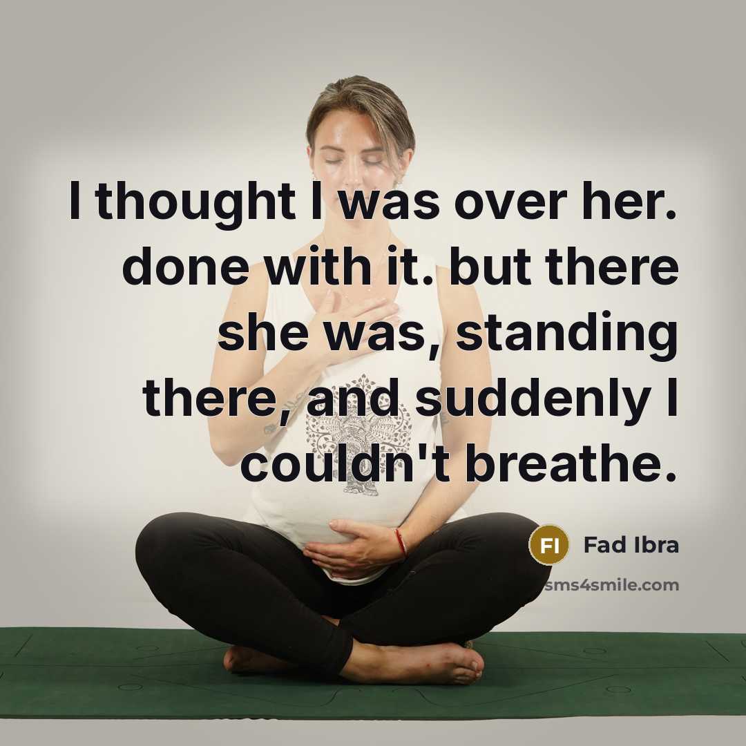 “I thought I was over her. done with it. but…” quote by Fad Ibra