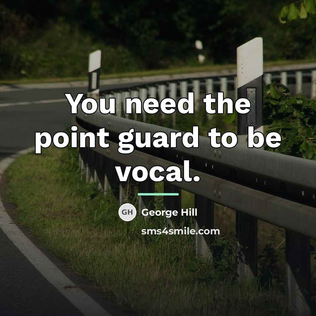 “You need the point guard to be vocal.…” quote by George Hill