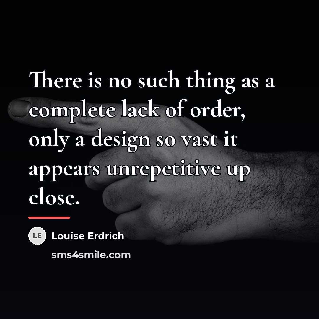 “There is no such thing as a complete lack of…” quote by Louise Erdrich