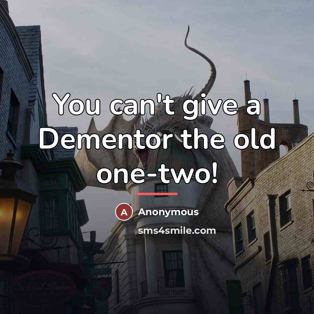 “You can't give a Dementor the old one-two!…” quote by Anonymous