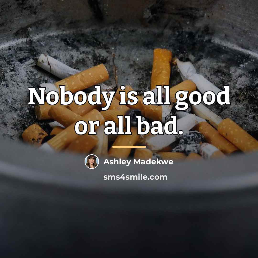“Nobody is all good or all bad.…” quote by Ashley Madekwe